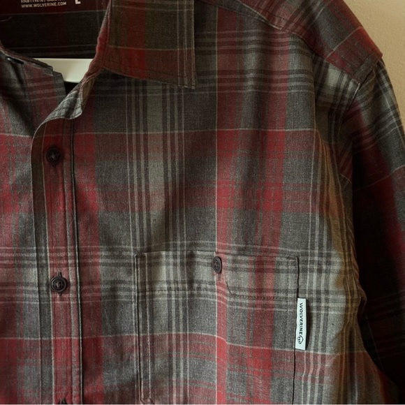 NWOT Men’s WOLVERINE lightweight cotton/poly button-up shirt L - Picture 2 of 11